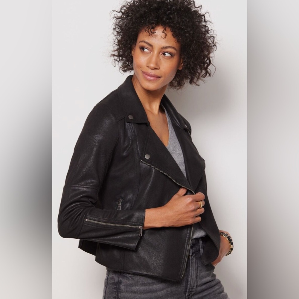 Evereve Jagger Moto Jacket Black